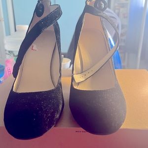 Marc Fisher black suede mary janes